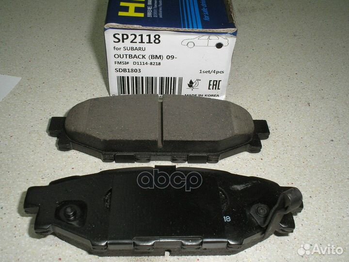 Колодки тормозные Subaru Legacy 4 2.0i/2.5 I/Ou