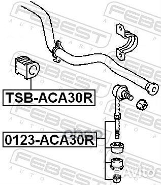 Втулка стабилизатора зад прав лев Febest TSB-AC