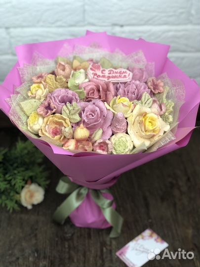 Вкусный зефирный Букет на юбилей, на день рождения