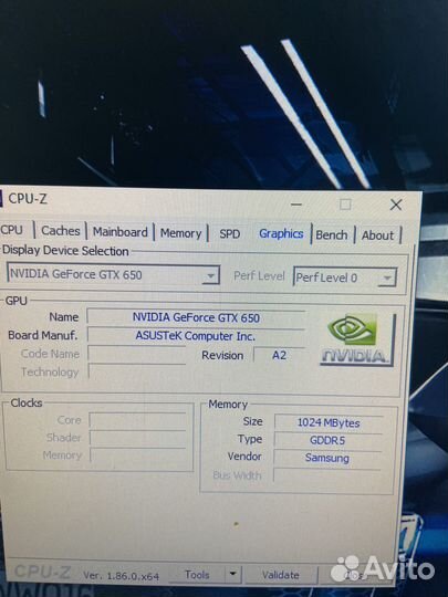 Видеокарта GTX 650