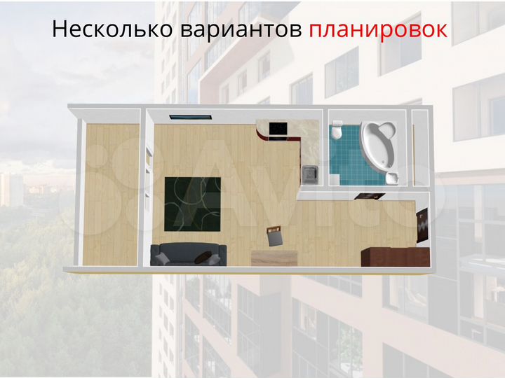 Квартира-студия, 22 м², 10/29 эт.