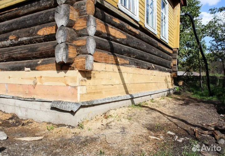 Замена венцов Подъем домов Ремонт фундамента