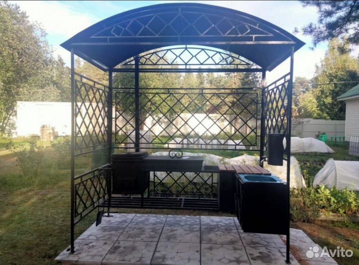 Мангал с крышей