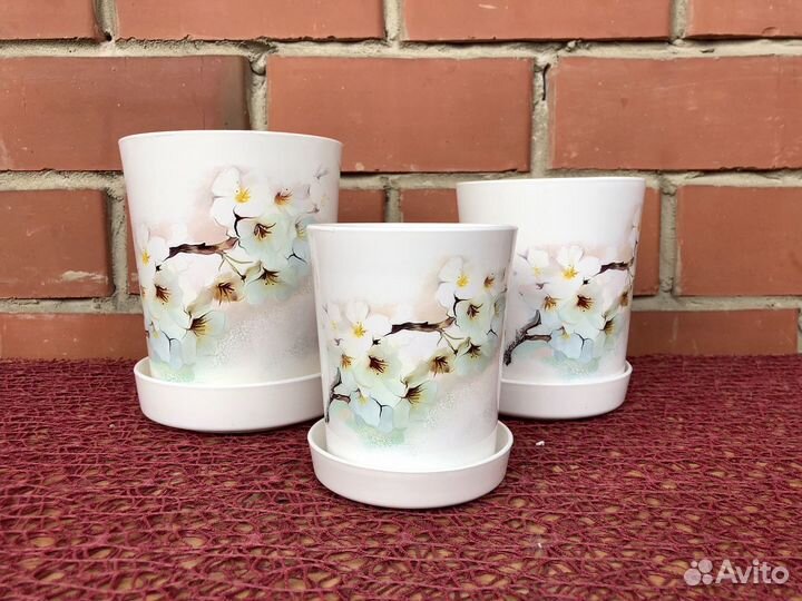 Горшки для цветов, набор (кашпо)