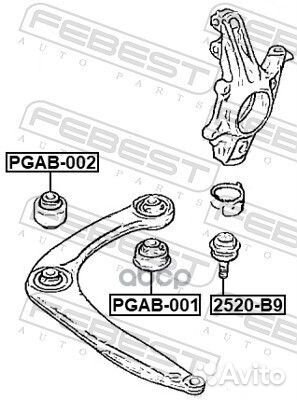 2520-B9 опора шаровая Peugeot 307 00 2520B9 F