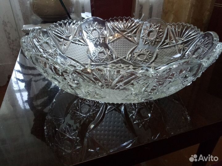 Ваза-фруктовница хрустальная СССР