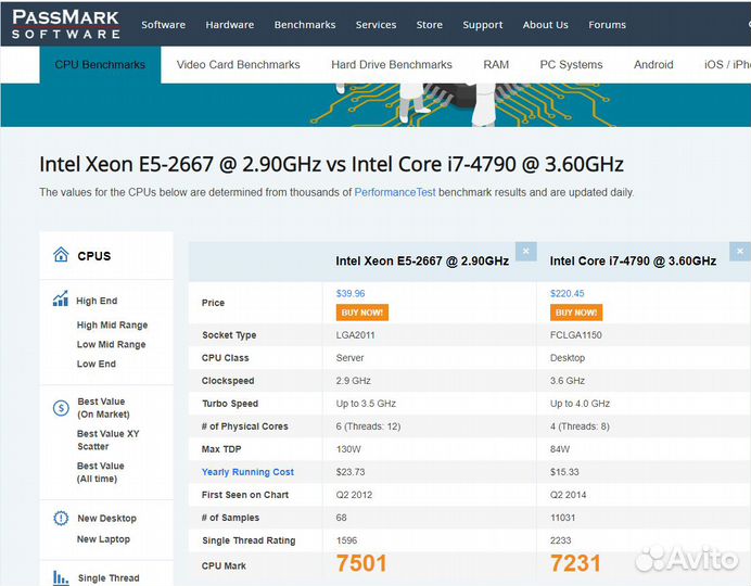 Intel E5-2640 / 2643 / 2667 / 2650v2 lga2011