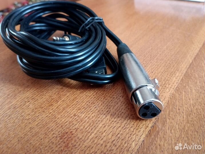 Двойной кабель для микрофона MK F100(USB + 3,5 мм)