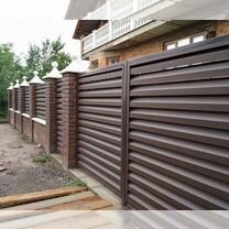 Монтаж забора жалюзи