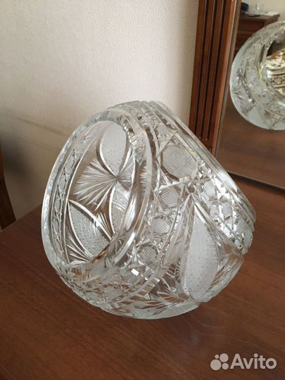 Хрустальная ваза СССР в форме шара