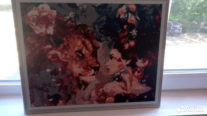 Алмазная картина по номерам 40*50 на холсте готова