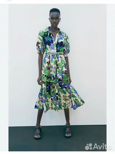 Платье zara хлопок