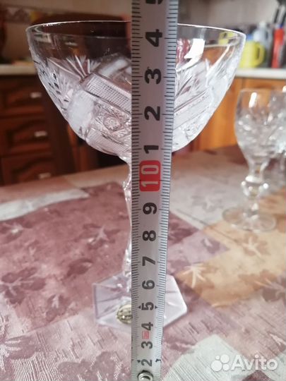 Хрустальные бокалы, креманки Чехия