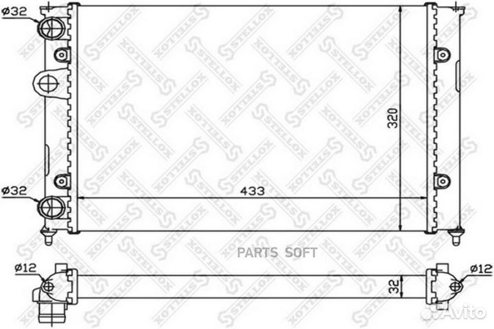 Радиатор VW Golf 1.4 1.6 91