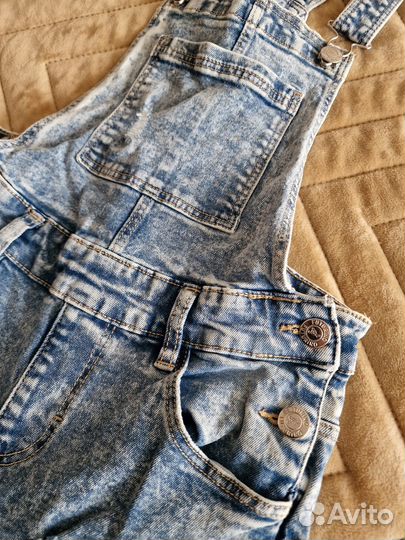 Джинсовый комбинезон р.146-152