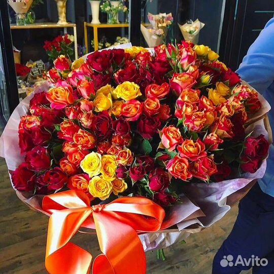 Цветы розы букет