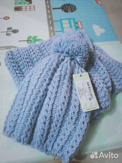 Комплект шапка и снуд женский