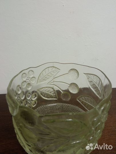 Ваза-салатник Вишенки. Винтаж СССР