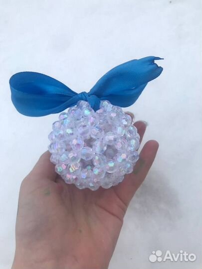 Ёлочные шары из бусин