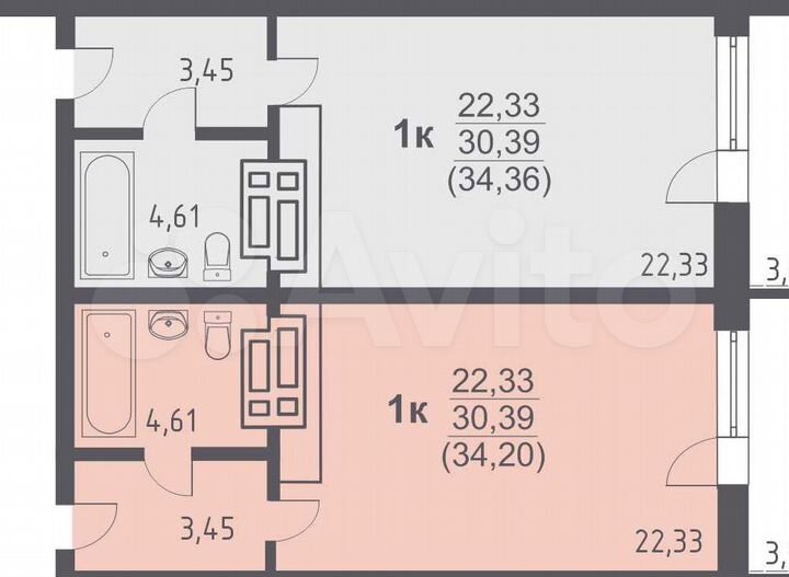 Квартира-студия, 34 м², 10/24 эт.