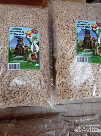 Наполнитель древесный для кошачьего лотка