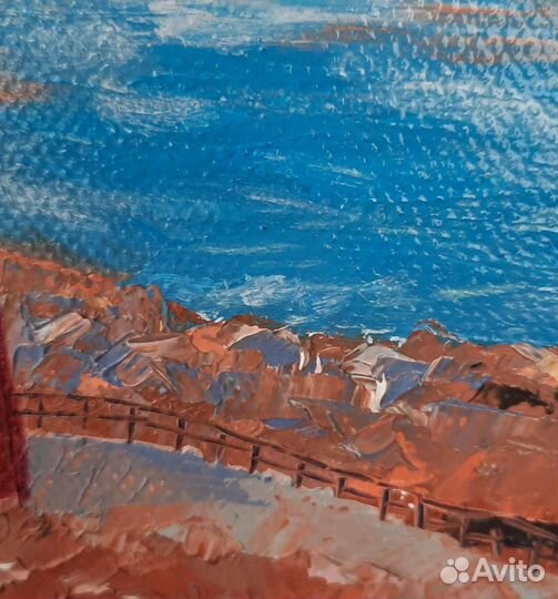 Картина маслом на холсте морской пейзаж 18 на 24