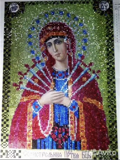 Икона семистрельная алмазная вышивка мозаика