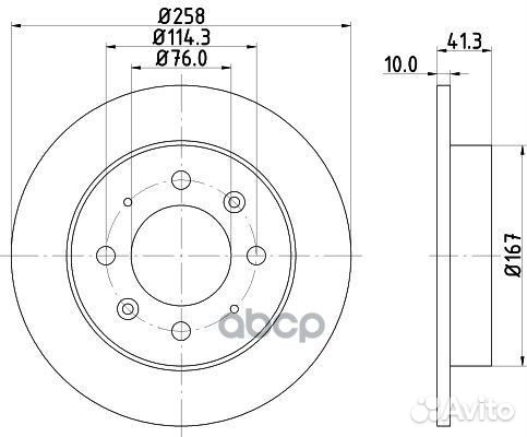 Диск торм. для а/м Kia Cerato (04) /Spectra (04)