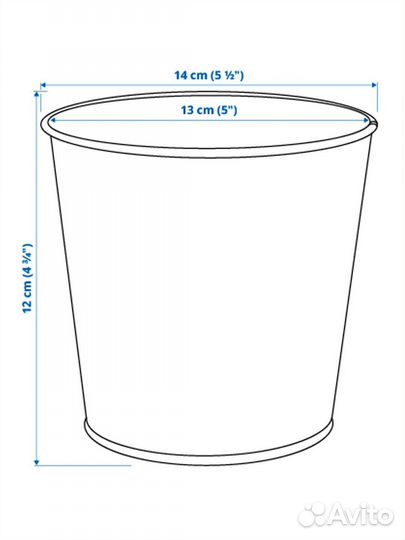 Кашпо IKEA Икея 10см 12см