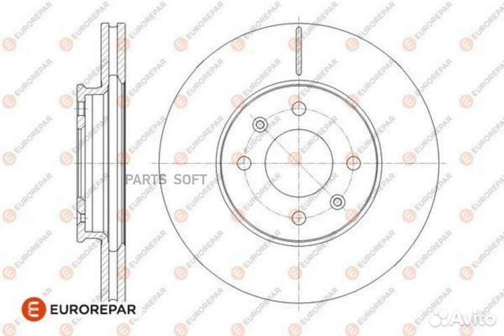 Eurorepar 1676008880 Диск тормозной KIA/hyundai RI