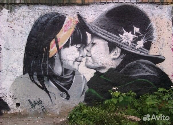 Роспись стен, барельеф, граффити, картины