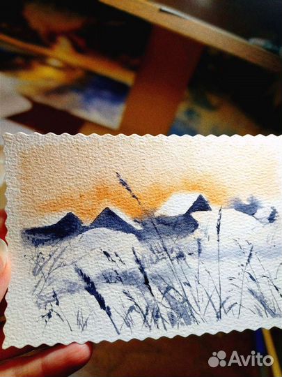 Открытки ручной работы акварелью на заказ