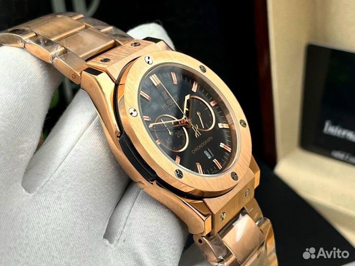 Тяжелые каарцевые мужские часы Hublot Big Bang