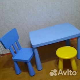 Стол и стул детский деревянный комплект