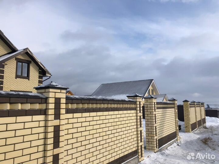 Заглушка на столб забора колпак полимерпесчаный