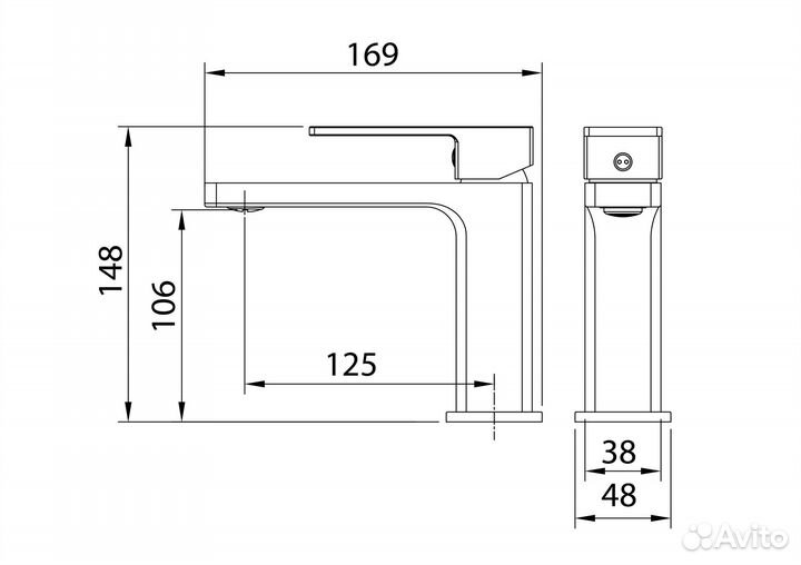 Смес-ль раков. черн. мат. Style 510.K35.05.210