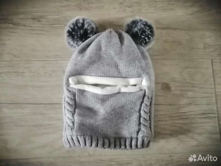 Шапка - шлем, весна шапка, шапка с ушками