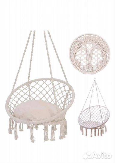 Подвесное кресло качель с подушкой