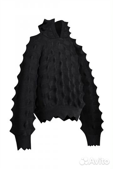 Mad frenzy spiked knit hoodie (вязаный худи)