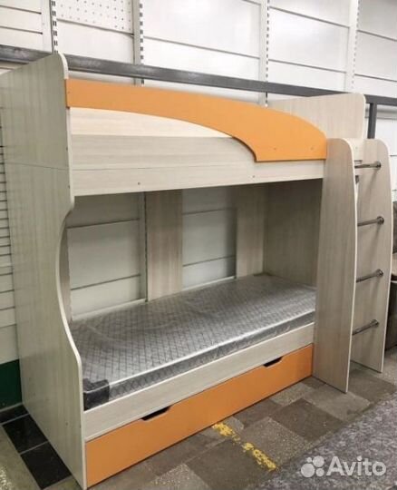 Кровать двухъярусная Латте 77-02