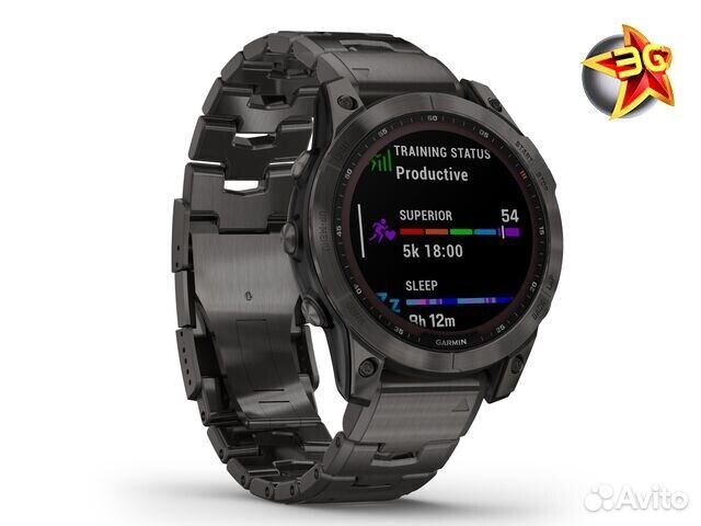 Часы Garmin Fenix 7 Sapphire Solar Titanium Grey 0 Новый