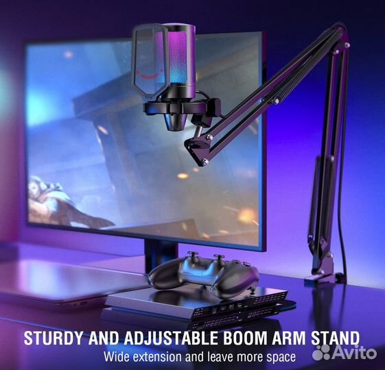 Новый игровой микрофон Fifine A6T RGB