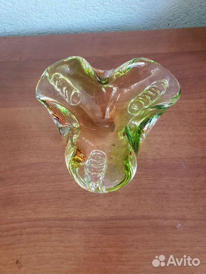 Пепельница из чешского стекла СССР