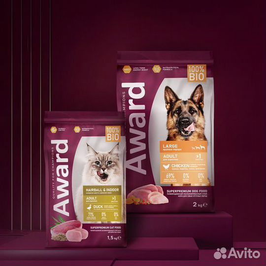 Сухой корм для собак Award