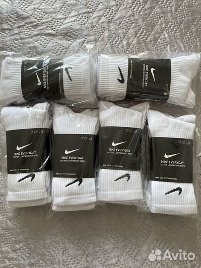 Носки nike everyday белые (3 пары)