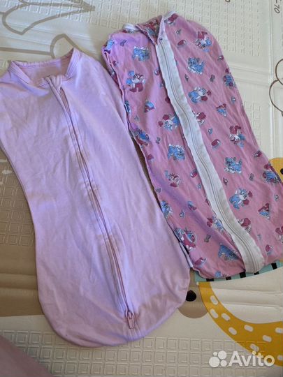 Пеленка кокон для новорожденной 2 шт