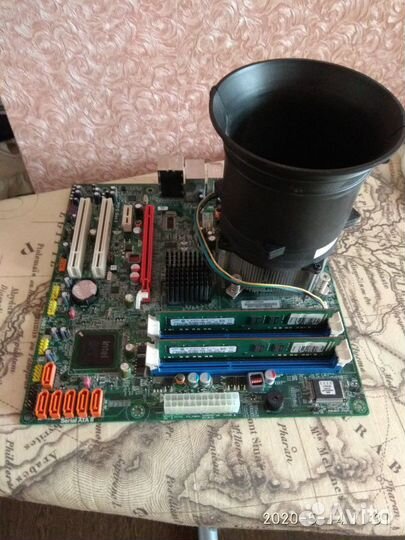 Материнская плата+ кулер + оперативная память