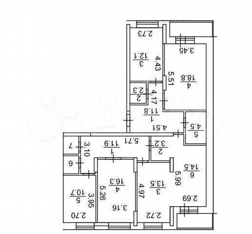 5-к. квартира, 131,3 м², 1/18 эт.