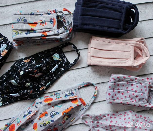 Защитные маски на детей 0+ F&F UK из хлопка