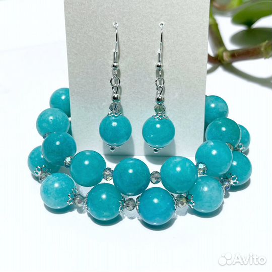 Браслеты и серьги натуральные камни